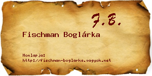 Fischman Boglárka névjegykártya