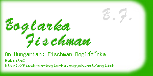 boglarka fischman business card